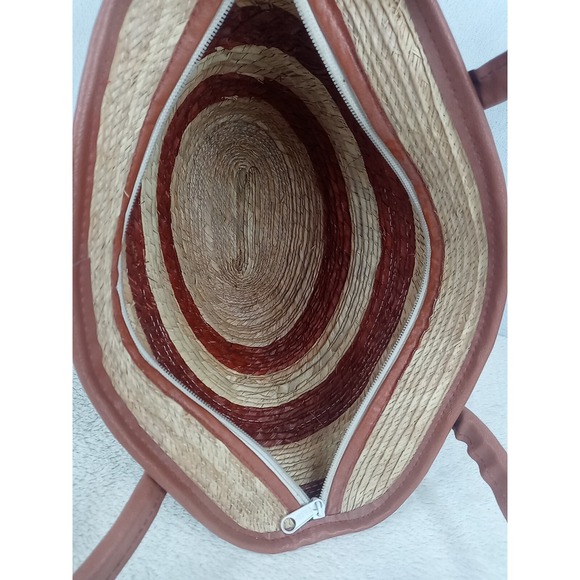 Vintage Fashion Straw Handbag Woven Rattan Top Handle‎ Bag Small Wicker Purse - Picture 4 of 11